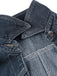 Blaue 50er Jeans-Jacke mit Reverskragen