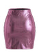 70er Metallic-Minirock mit Holografie und Seitenschlitz
