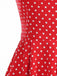 50er Swingkleid mit Spaghettiträger und Polka-Dots