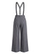 Grauer 60er Jumpsuit mit Hohe Taille und Plissee