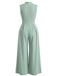 40er Ärmelloses Jumpsuit mit Breit und Front