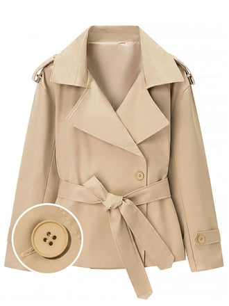 60er Jacke mit Reverskragen und Gürtel