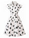 50er Shirtkleid mit Polka-Dots und Gürtel