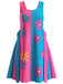 [Übergröße] 60er Kleid mit Gänseblümchen und Farbblock