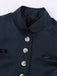 Marineblaue 50er Jacke mit Knopfleiste