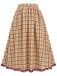 [Pre-Sale] Champagne 1940s Plaid Lace Vintage Dress 3