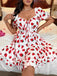 [Übergröße] 50er Kleid mit Puffärmel und Erdbeere