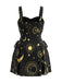 Plus Size 1980s Floral Square Neck Vintage Dress 2