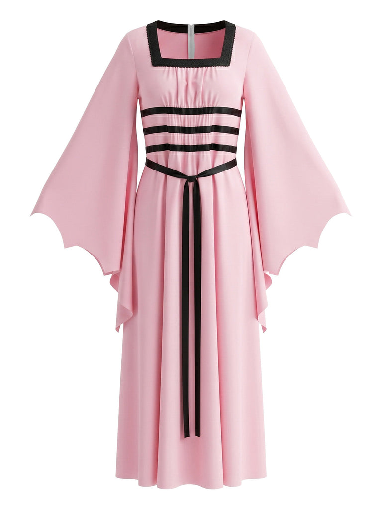 Dark Pink 1980s Vintage Classic Dress