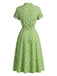 40er Baumwoll-Shirtkleid mit Taillenbinde