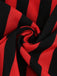 Schwarzer & Roter 50er Rock mit Streifen und Taschentuch