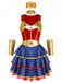 80er Kleid mit Pailletten und gestuft