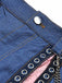 Blau 50er Jeans-Korsett mit Spitze