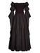 30er schulterfreies Langes Kleid mit Empire-Taille