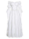 30er schulterfreies Langes Kleid mit Empire-Taille