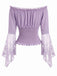50er schulterfreies Top mit Smok und Spitze