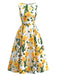 40er Ärmelloses Midikleid mit Blumen