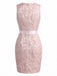 Pink 1960s Floral Bow Vintage Dress 3