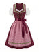 50er schulterfreies Baumwoll-Kleid mit Polka-Dots und Gingham