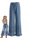 70er Jeans-Hose mit Rüschen und Breit