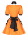 50er Halloween Kleid mit Schleife und Kürbis