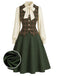 40er Bluse mit Schleife und Karo