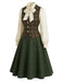 40er Bluse mit Schleife und Karo