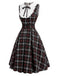 Schwarz-rotes 50er Kleid mit Karo