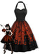 Schwarzes 50er Halloween Kleid mit Tüll