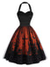Schwarzes 50er Halloween Kleid mit Tüll