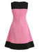 [Vorverkauf] Rosa 60er Gothic-Kleid mit Totenkopf-Cupcake und Polka-Dots