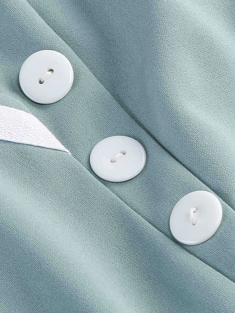 50er Ärmelloses Kleid mit Neckholder und Blumen