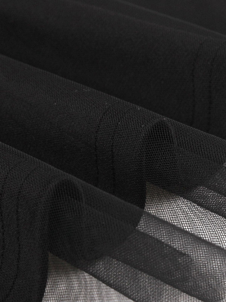 50er Netz-Kleid mit Schleife und Langarm