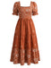 70er Stufenkleid mit Puffärmeln