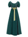 30er Kleid mit Empire-Taille und Kontrastgürtel