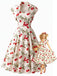 [Vorverkauf] Weißes 50er Swingkleid mit Kirschprint und Herzausschnitt