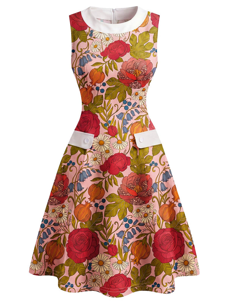 [Pre-Sale] 1960s Floral Patchwork Vintage Classic Dress