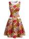 [Pre-Sale] 1960s Floral Patchwork Vintage Classic Dress