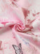 Rosa 40er Kleid mit V-Ausschnitt und Blumen