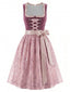 Rosa 50er Oktoberfest-Dirndl-Set mit Blumenkleid und Paillettenschürze