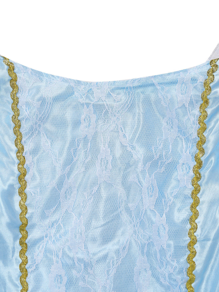 Hellblaues 70er Kleid mit Prinzessin