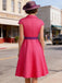50er Kleid mit Kappärmel und Polka-Dots