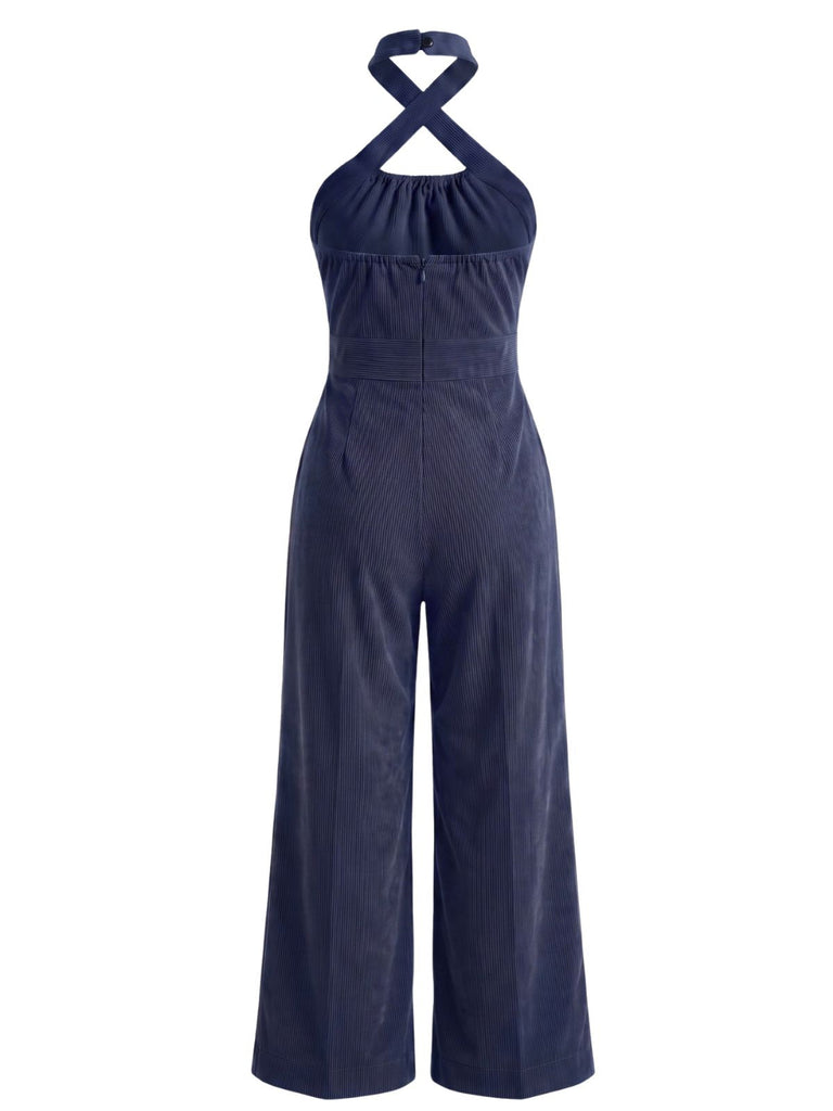 50er Jumpsuit mit Neckholder und Breit