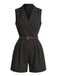 60er Ärmelloser Blazer-Romper mit Gürtel