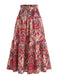 70er Boho Maxirock mit Paisley und hoher Taille