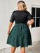 50er Swingkleid mit abstraktem Print