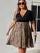 50er Swingkleid mit abstraktem Print
