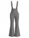 Schwarz-weißer 60er Overall-Jumpsuit mit Hahnentritt und Schlagbein