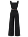 70er Set mit Rüschenträger-Jumpsuit und Schleifenbluse