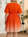[Übergröße] 50er Chiffonkleid mit Ombre und Smok